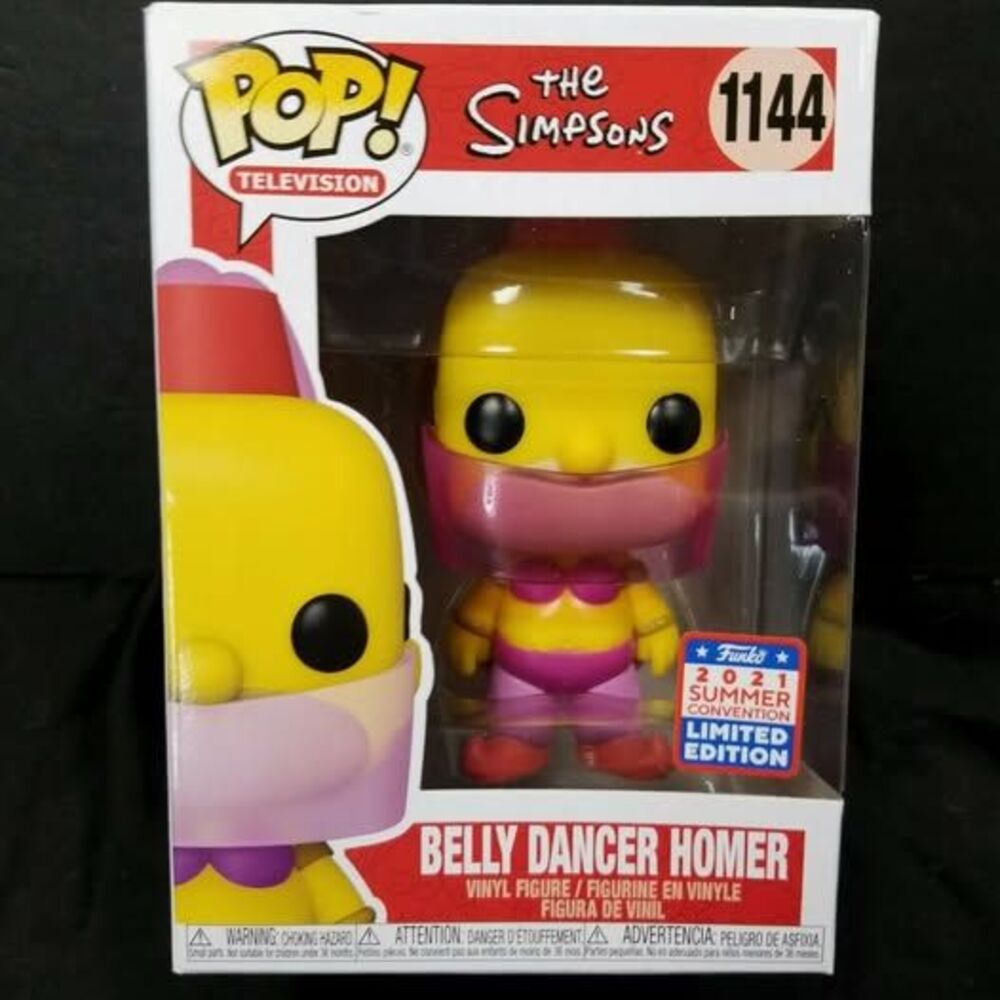 Funko Pop! Simpsons Belly Dancer Homer #1144 Virtual Funkon Sticker 2021 NEW